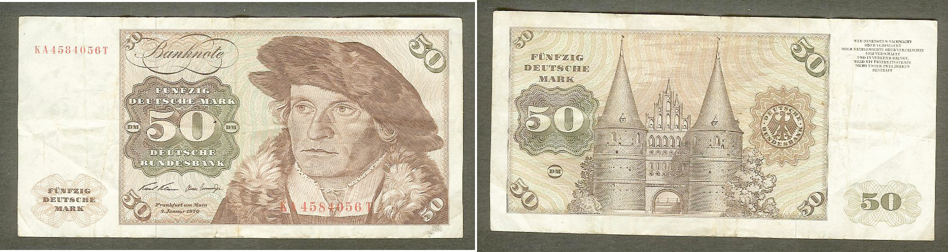 Allemagne, 50 Deutsche Mark type 1970-80 TB+